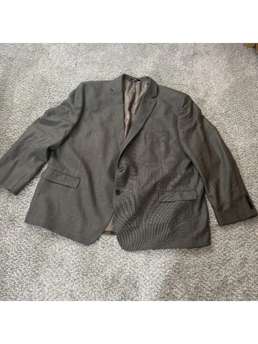 Lauren Ralph Lauren Sport Coat Blazer Jacket Men's 54R Brown Wool Silk Blend